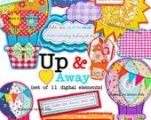 NEW Digital Clip Art -- Up & Away Collection (Instant Download)