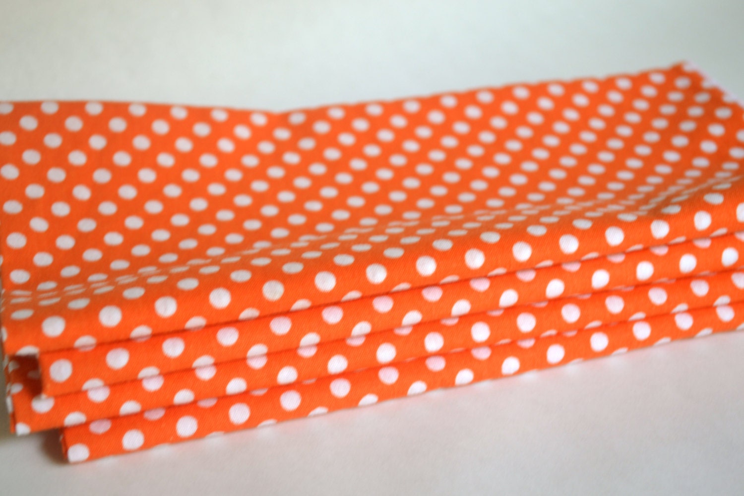 Orange Polka Dot Cloth Napkins by Dot and Army