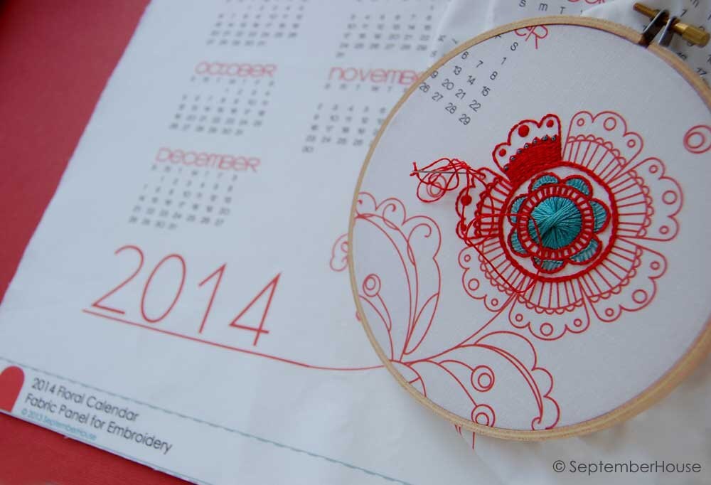2014 Calendar DIY fabric calendar for embroidery by SeptemberHouse