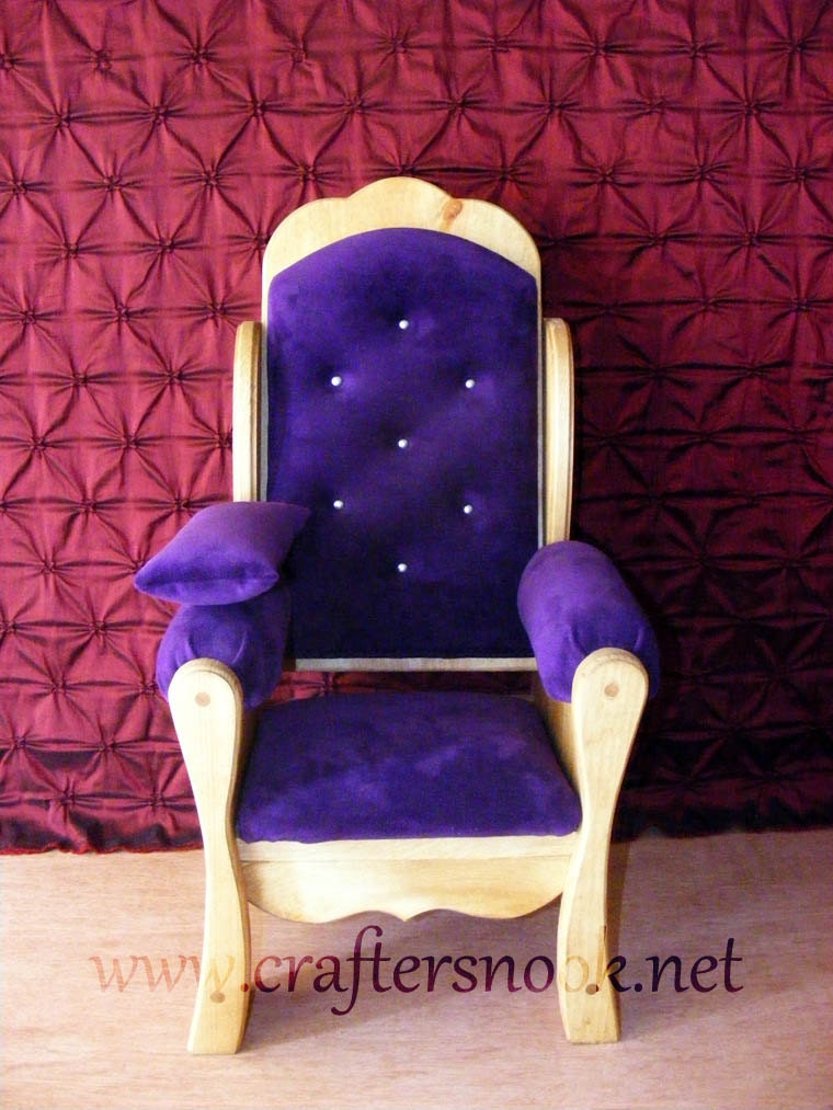 Purple Newborn Photography Prop Throne Chair and by Acraftersnook