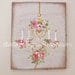 Dollhouse Painting Shabby Chic Chandelier Roses Hand Painted 1/12 Scale