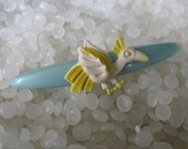 Vintage barrette, silly bird