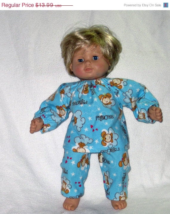 American Girl Bitty Baby Pajamas for 14 15 Inch by Dakocreations