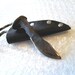 RAILROAD SPIKE KNIFE MiNi Neck Knife with leather sheath Hand Forged Handmade