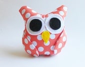 Owl stuffed toy with Rattle - Crush