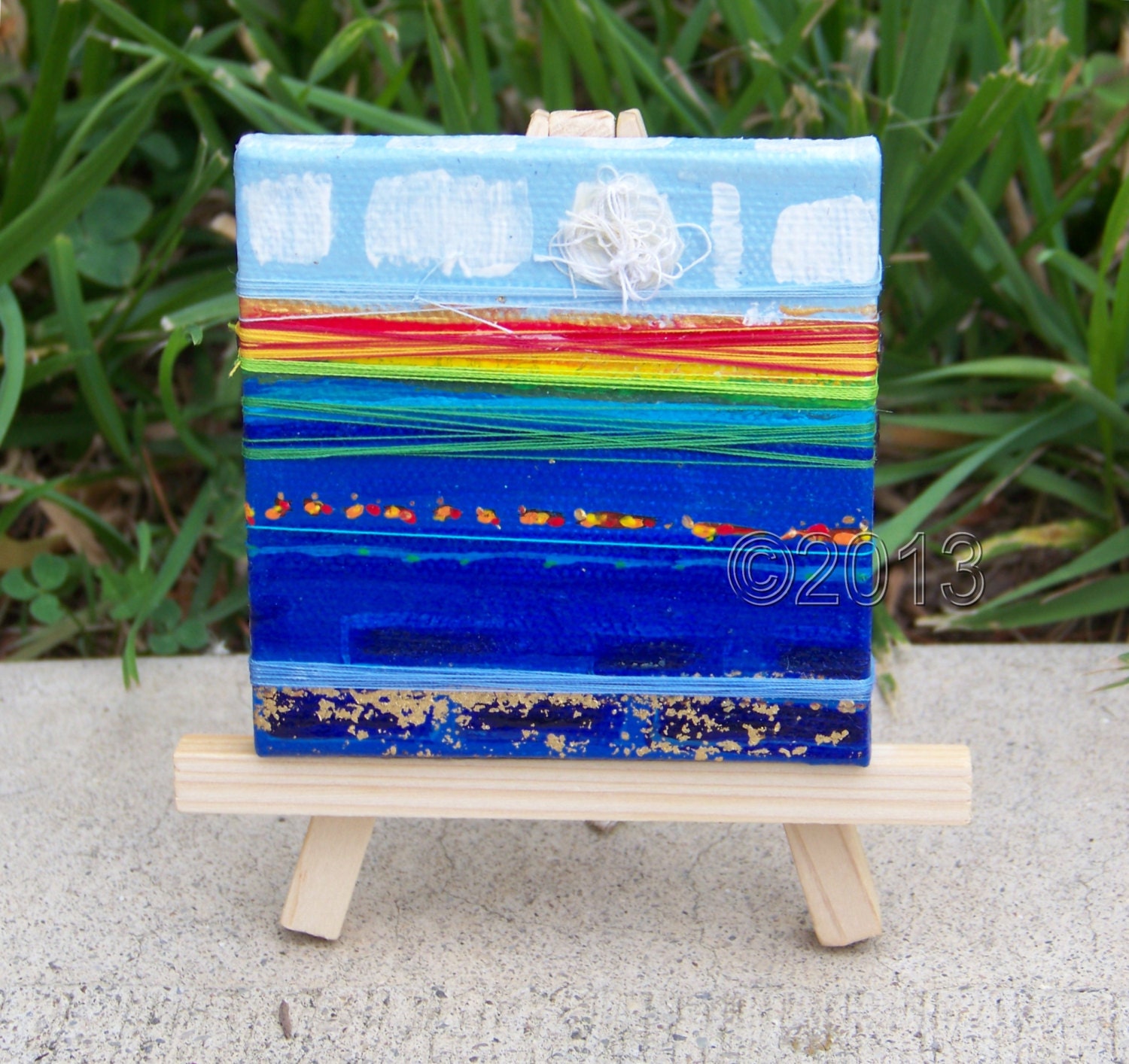 A Cloud over the Sea, Original Mini Painting
