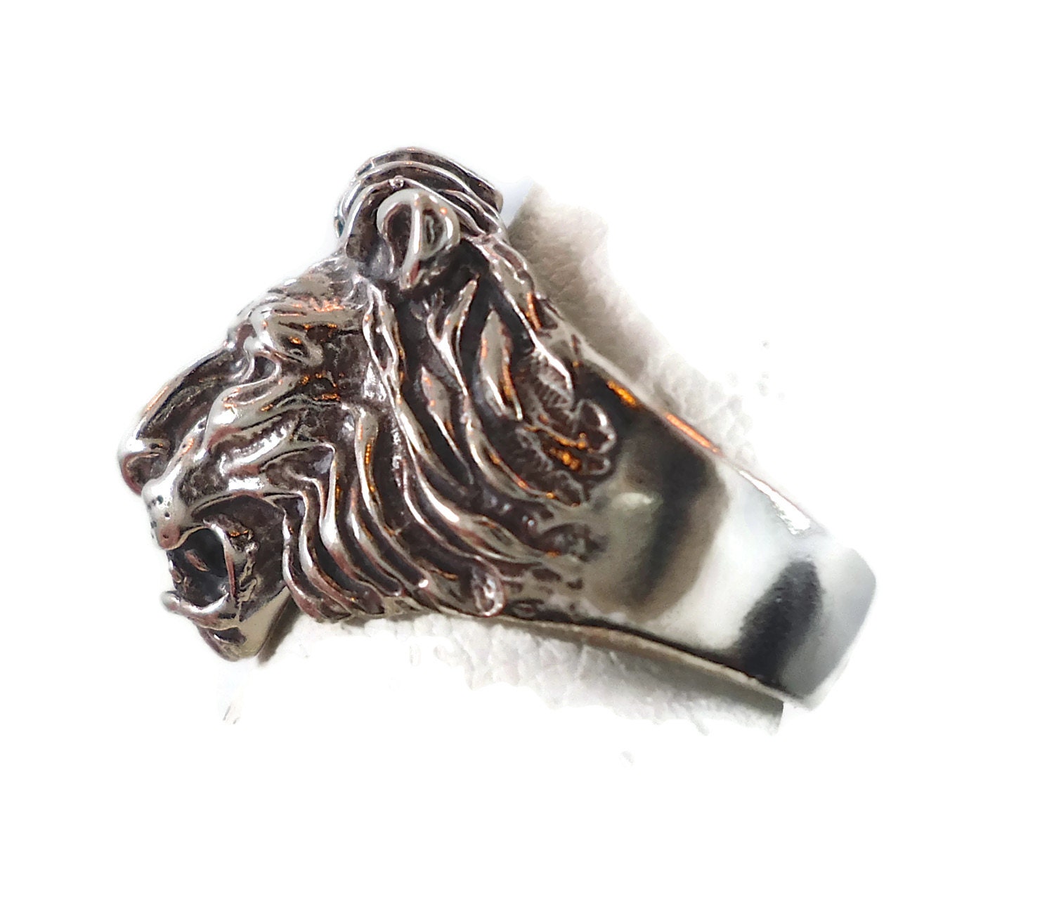 Lion Sterling Silver Ring - BIG - Vintage Detailed Leo - Size 6.5 ...