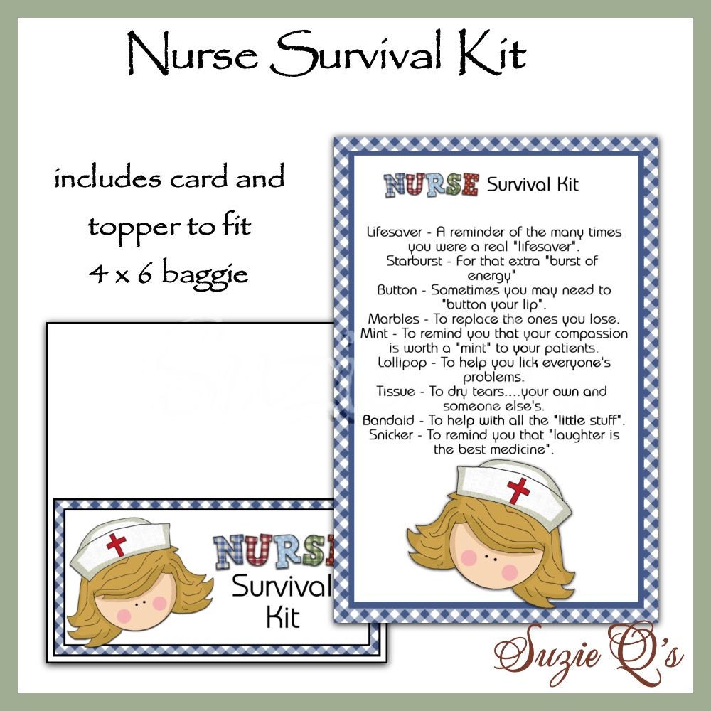Nurse Survival Kit includes Topper and Card by SuzieQsCrafts