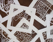 personalized hand cut map, 10x10 - StudioKMO
