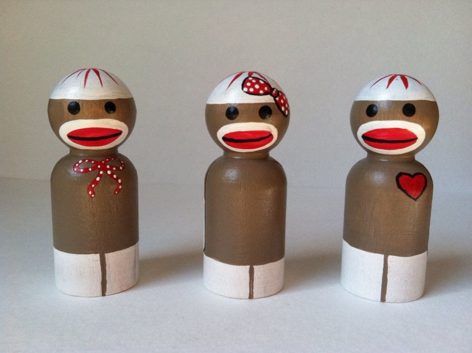 the retro collection: a trio of sock monkeys - thewhimsicalsweet