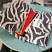 OOPS SALE   Grey Zebra Checkbook Cover