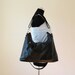 Black handbag purse--Max handmade leather tote handbag/Black messenger shoulder bag/Black leather laptop tote bag