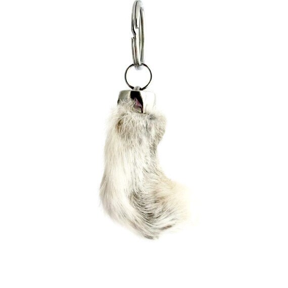 Items similar to Lucky Rabbit Foot Keychain on Etsy