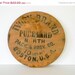 ONE industrial rustic round wooden barrel cover Ivory Brand Lard Boston