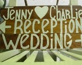 NAME YOUR SIGN  rustic 3 Barn wood Reclaimed Wedding Party Birthday Events Reunion Signs w/ Stakes direction country western directional