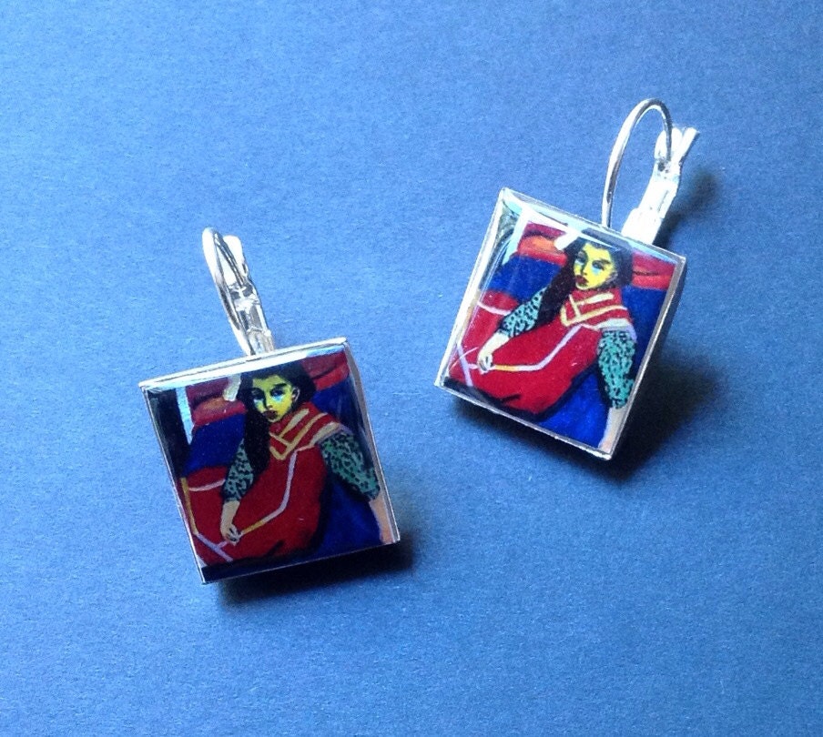 German expressionism Kirchner bold Earrings