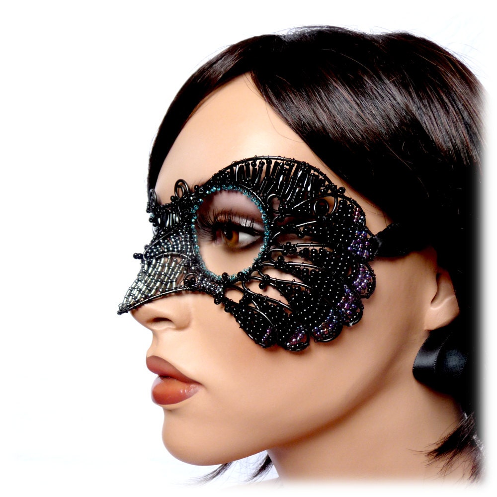 Jackdaw womens masquerade mask, costume, accessories, handmade, halloween