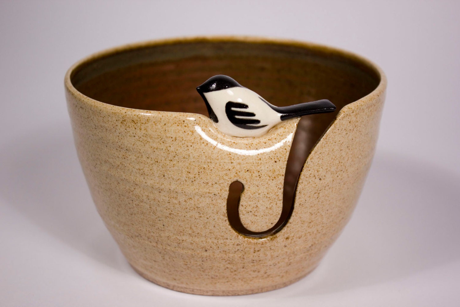 Little Bird Yarn Bowl, Chickadee Yarn Bowl, Yarn Bowl