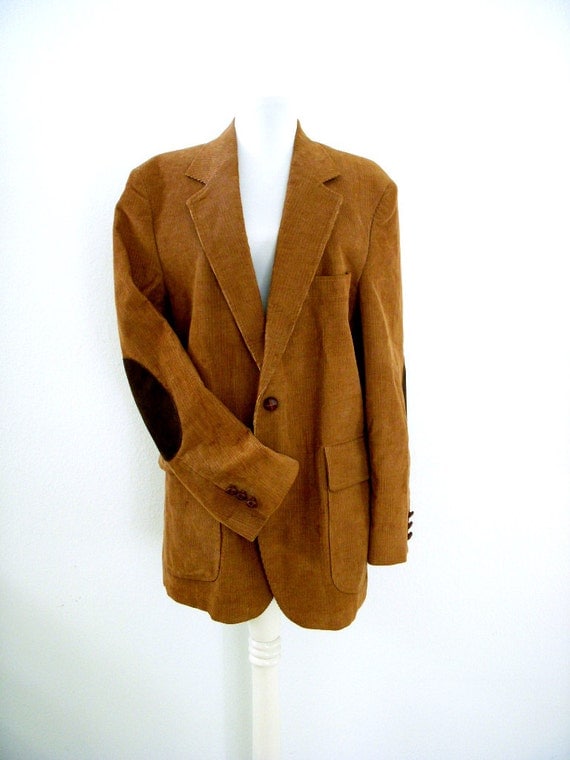 Vintage Mens Elbow Patch Jacket Men's Brown by OmAgainVintage