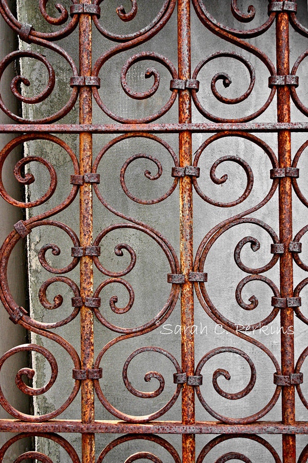 Rusty Gate Ornate Wrought Iron Photography by SCPerkinsPhotography