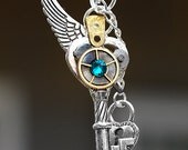 OneWing Steampunk Key Pendant