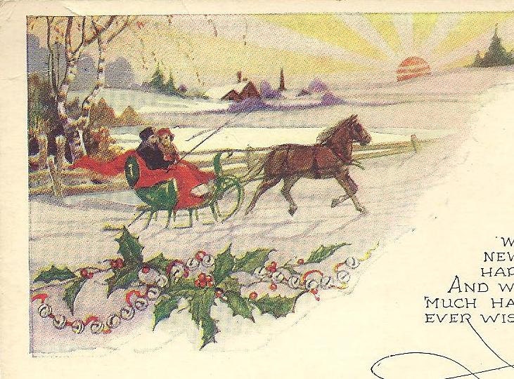 Sleigh Ride with Jingle Bells on Unused Vintage by TheOldBarnDoor
