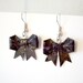 Black origami Bow Earrings, made with black origami washi paper