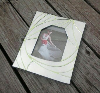 mosaic mirror picture frame --- holds a 4x6 photo