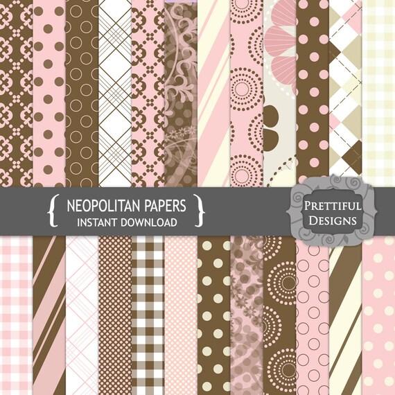 25% OFF SALE Digital Paper Pack - Personal and Commercial Use - Neopolitan (707) Il_570xn