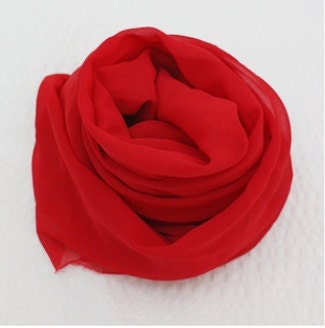 wide solid chiffon 1yard (58 x 36 inches) 48951-3 red