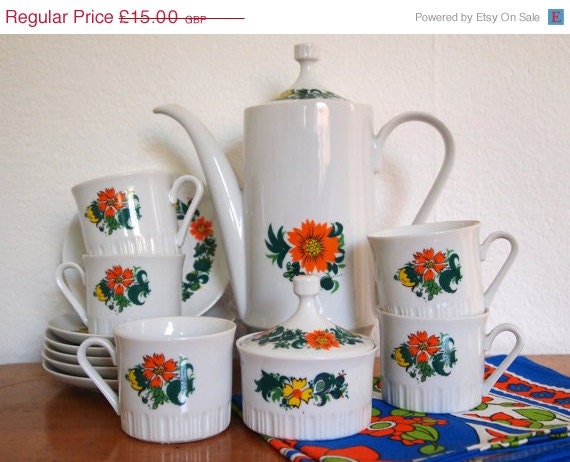 ON SALE Coffee Set Espresso Vintage Kahla Porcelain