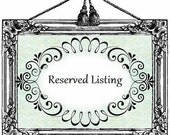 Reserved Listing for chanleigh