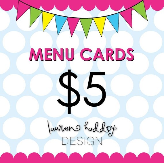 DIY, Menu Cards, A LA CARTE Il_570xn