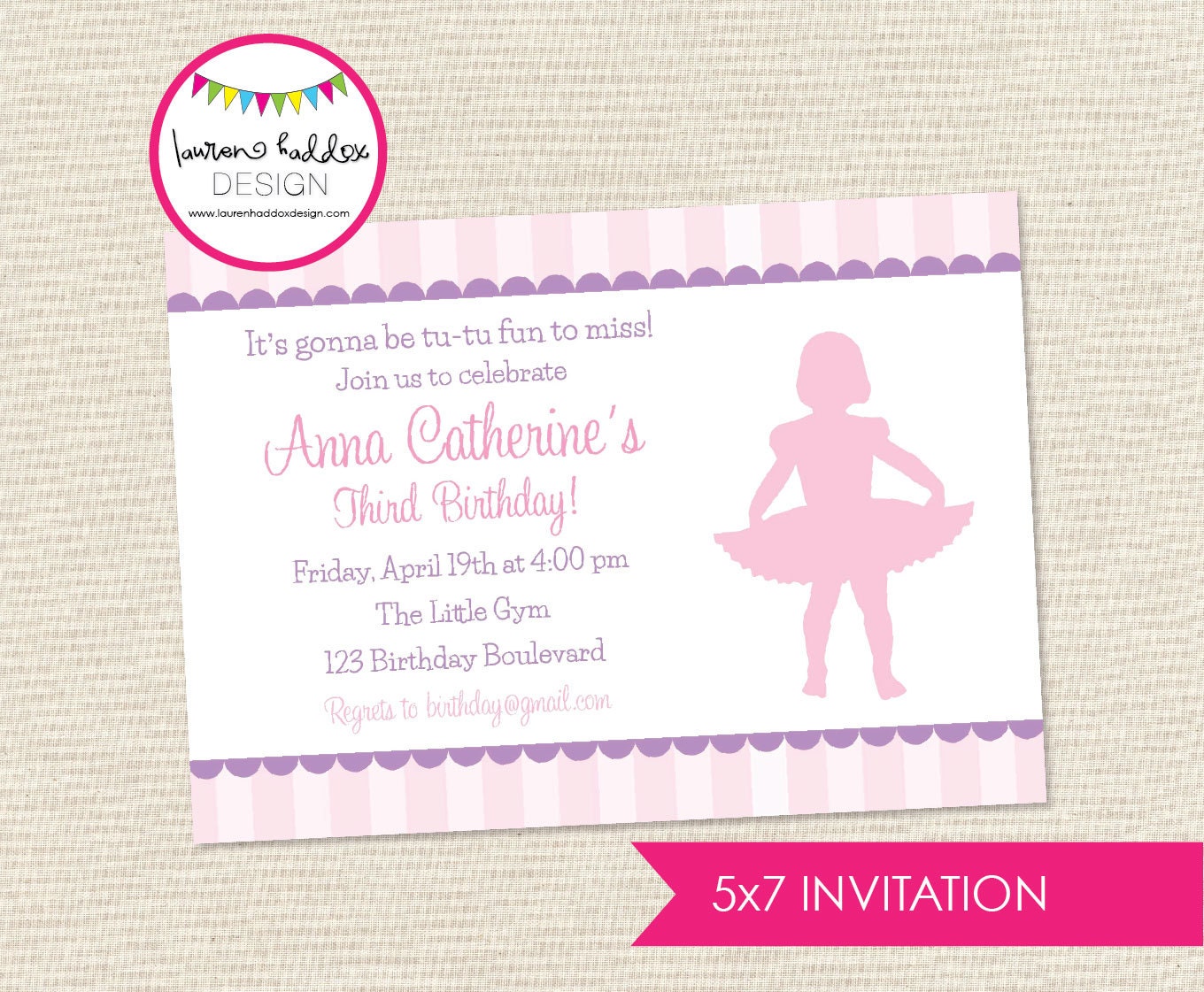 DIY, Ballerina Tutu Party INVITATION Il_570xn
