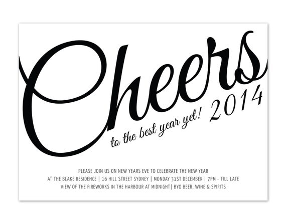 Printable New Years Eve Party Invitation Il_570xn