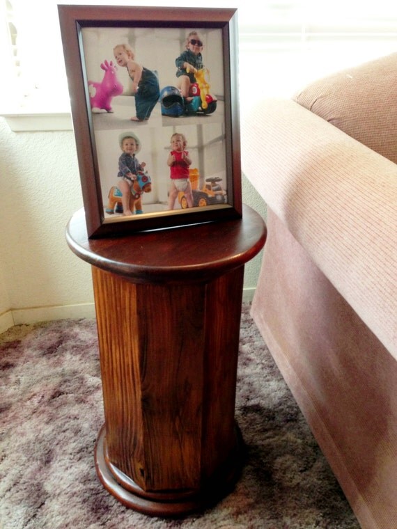 20 inch Reclaimed Wood Plant Stand / Rustic by