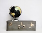 Mid-Century Travel Joy Suitcase - Large Grey Luggage