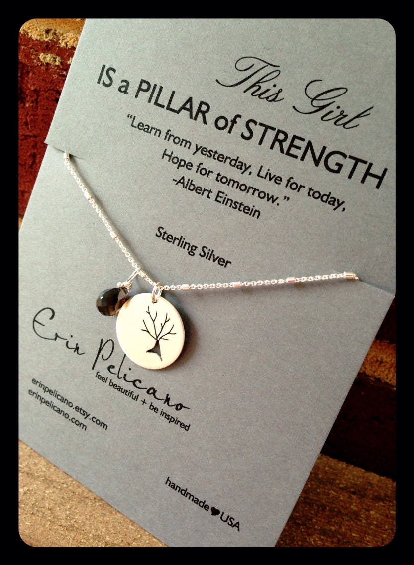 Strength Necklace Tree Necklace // Pillar of by erinpelicano
