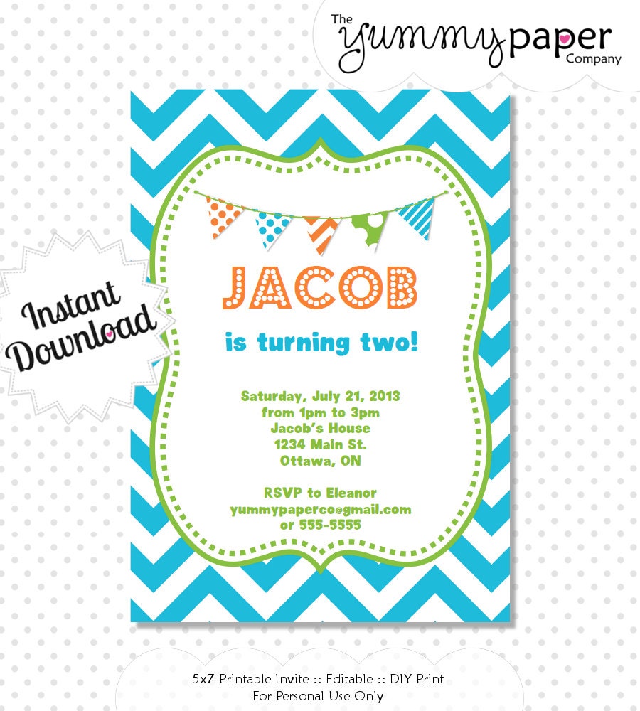Editable Splish Splash Invitation ... Editable Printable Invite - Pool Party Invitation .. ss01 Signature Collection Il_570xn