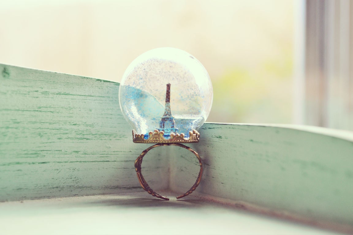 Midnight in Paris Orb Ring - oflovelythings