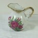 Vintage ROSE CREAMER Pink Roses Coffee Cream Pitcher Personal Size