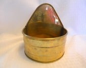 Vintage brass wall pocket planter or letter holder