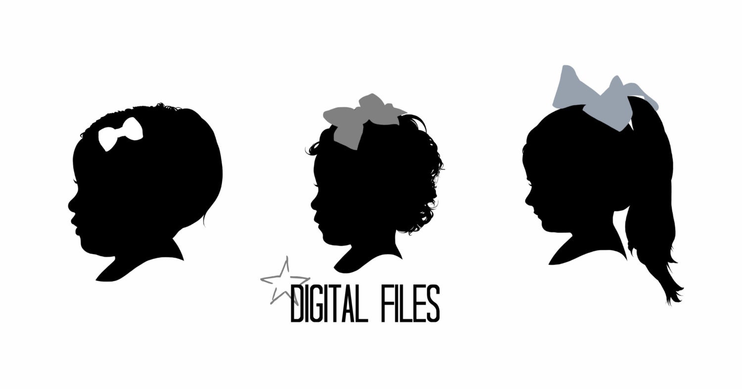 3 Custom Silhouettes - Digital Files Only