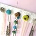 Necklace Holder with Blue and Green Knobs