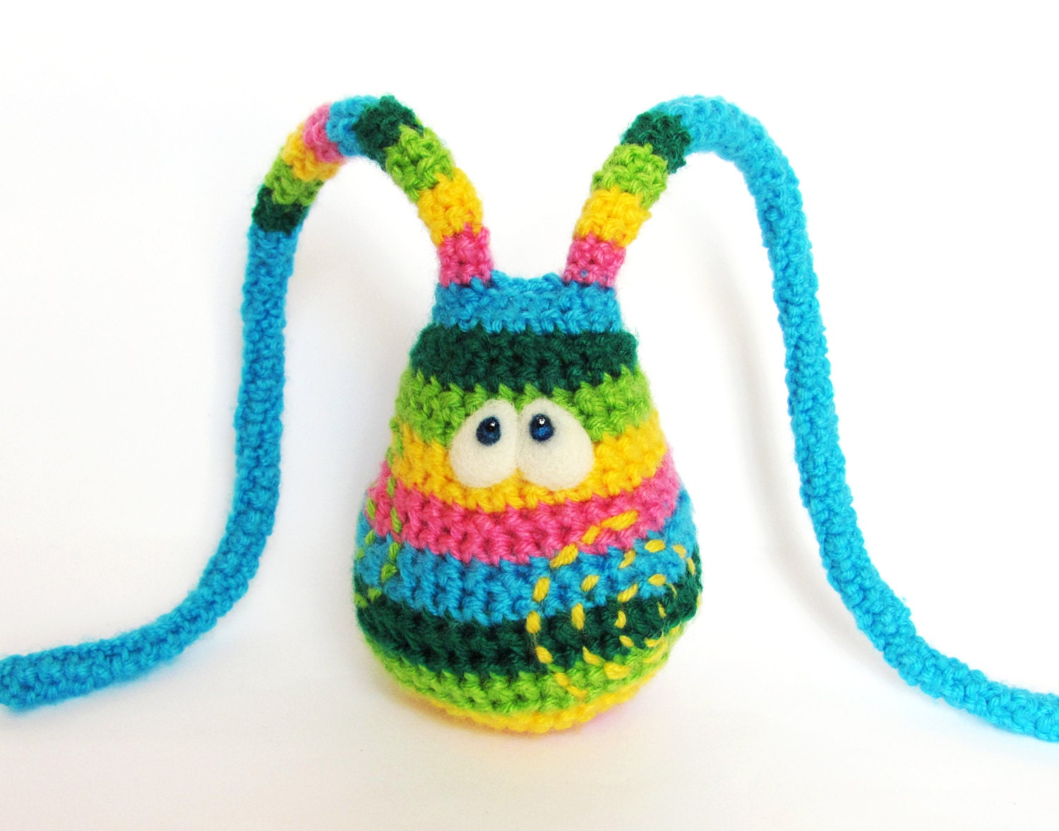 stuffed rainbow bunny