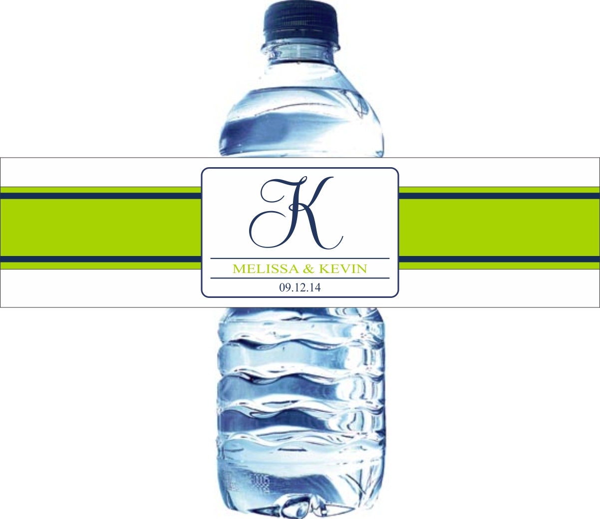 100 Waterproof Wedding Water Bottle Labels - Printed labels with your wedding colors Il_570xn