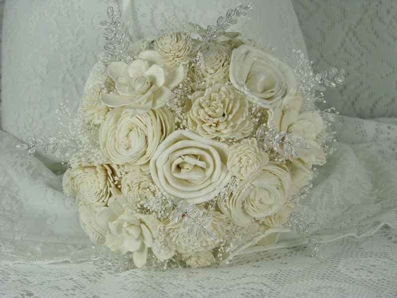 Brooch and Rhinestone Bridal Bouquet