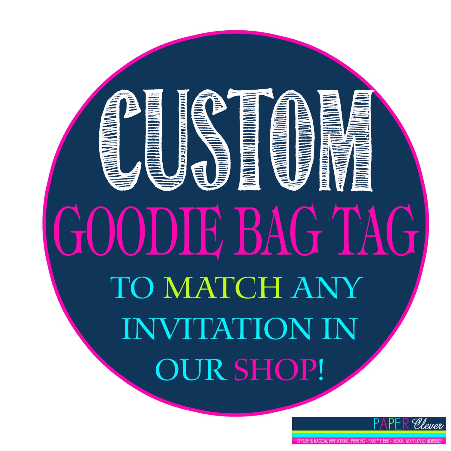Goodie Bag Tag- digital, printable file #517 Il_570xn