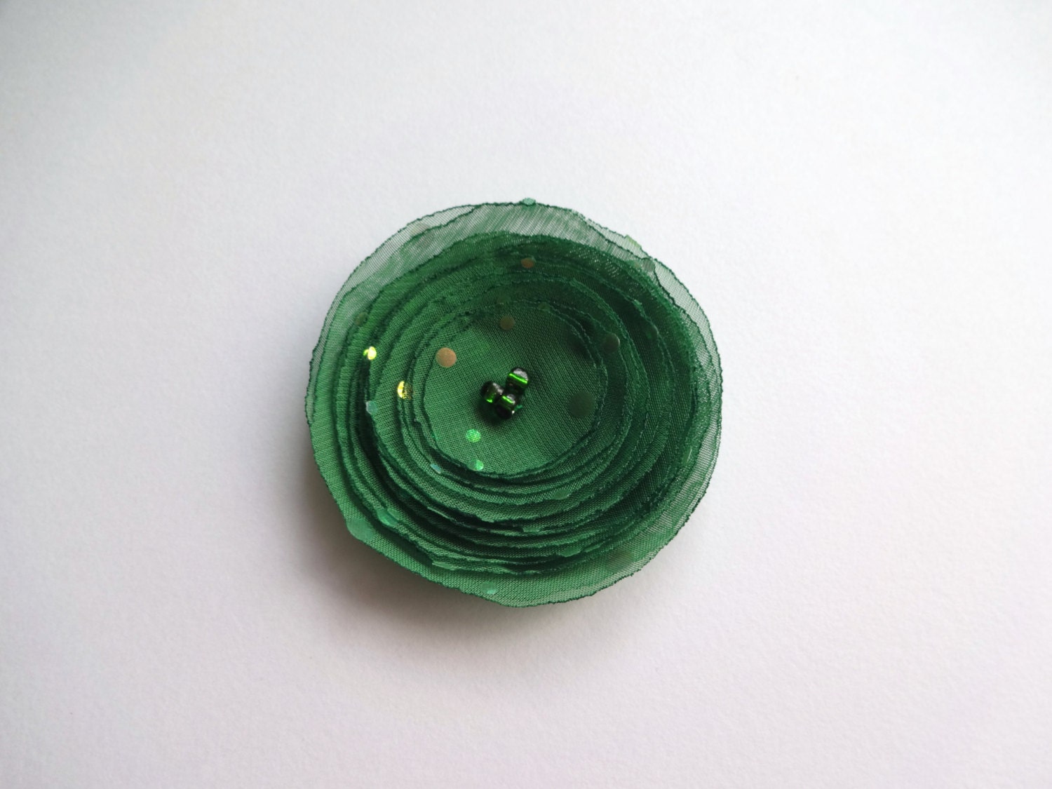 Emerald Green  Flower Embellishment