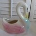 RESERVED for Barbara Vintage Shawnee Swan Planter and Tupperware Celery Keeper Clear Scoop Brown Shaker Lot of 3